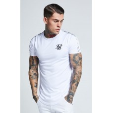 Sik Silk Curved Hem Tee White