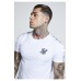 Sik Silk Curved Hem Tee White