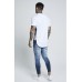 Sik Silk Curved Hem Slide Tee White