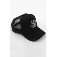 Sik Silk Mesh Trucker Cap Black and Gold