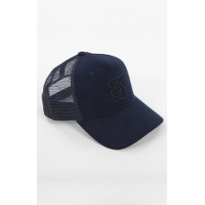 Sik Silk Suede Mesh Trucker Cap Navy
