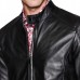 Politix Skelter Leather Jacket Black