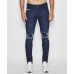 Nena Pasadena Combination Slim Biker Jean Midnight Trash