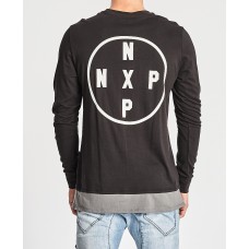 Nena Pasadena South of Heaven L/S layered Hem Tee Jet Black