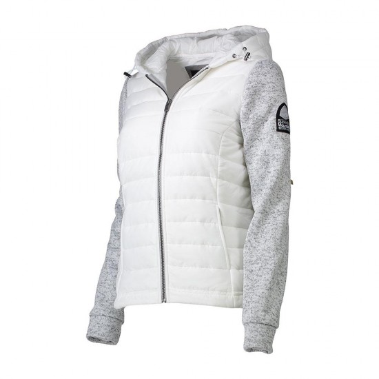 Superdry Storm Hybrid Ziphood White/Grit Grey