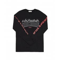 Sushi Radio Machine Slave L/S T-Shirt-Jet Black