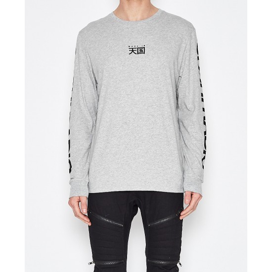 Sushi Radio Made L/S T-Shirt-Grey Marle