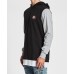 Nena Pasadena Tears Hooded Layered Hem T-Shirt Black/Grey Marle