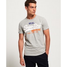 Superdry Vintage Logo Tri Tee Montana Grey