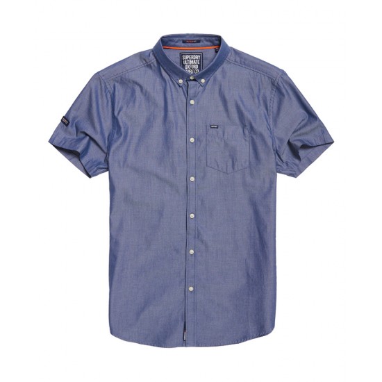 Superdry Ult Pinpont Oxfrd S/S Shirt Indigo