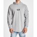 Nena Pasadena Unleash Hell Raw Curved Hem Hooded Sweatshirt Grey Marle