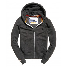 Superdry Orange Label Zip Hood Low Lite Black Grit