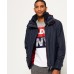 Superdry Pop Zip Hood Arctic Windcheater Indigo Marl/Deep Red