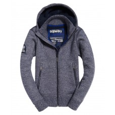 Superdry Exepedition Zip Hood Jacket Denim/Light Grey Twist