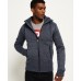 Superdry Exepedition Zip Hood Jacket Denim/Light Grey Twist