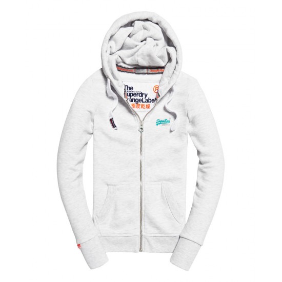 Superdry Orange Label Primary Ziphood Ice Marl WMN