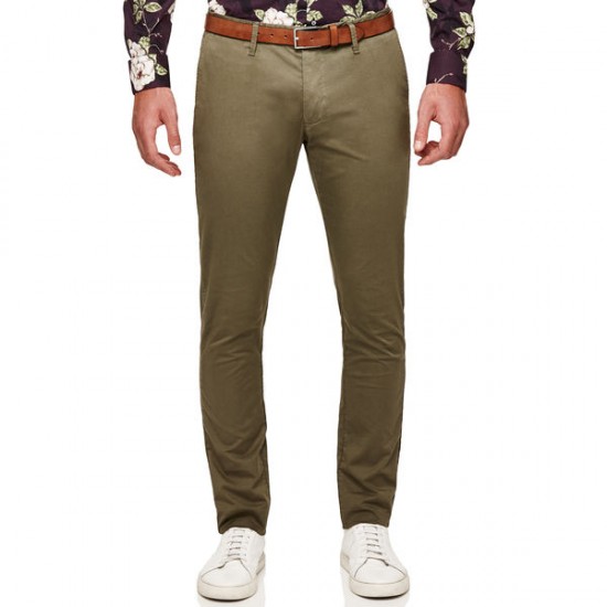 Politix Winsor Slim Tap Chino Khaki