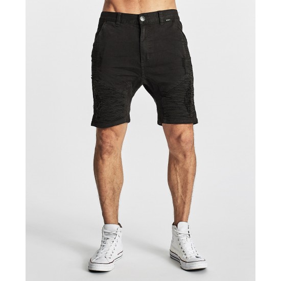 Kiss Chacey Zeppelin Short Destroyed Soild Black